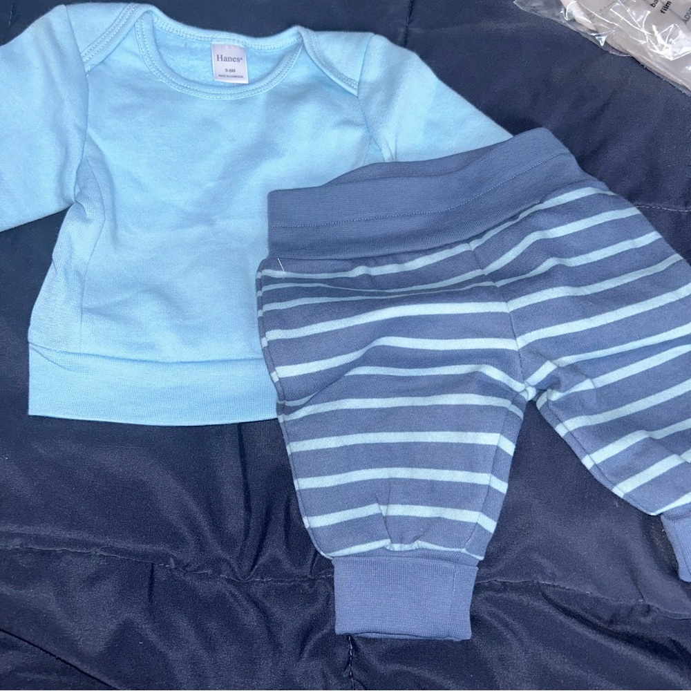 Hanes Kids Matching Set - Light Blue and Dark Blue